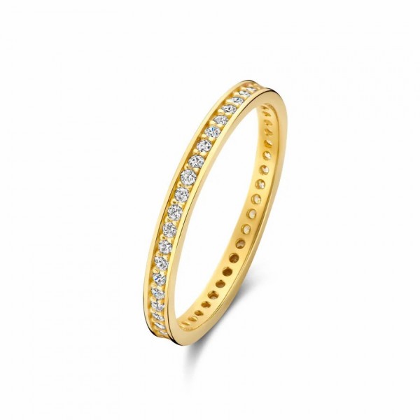 Le Marais Merle anello in oro 14 carati con zircone