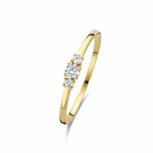 Rivoli Esmée anello in oro 14 carati con zircone