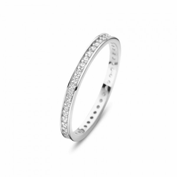 Saint Germain Merle anello in oro bianco 14 carati con zircone