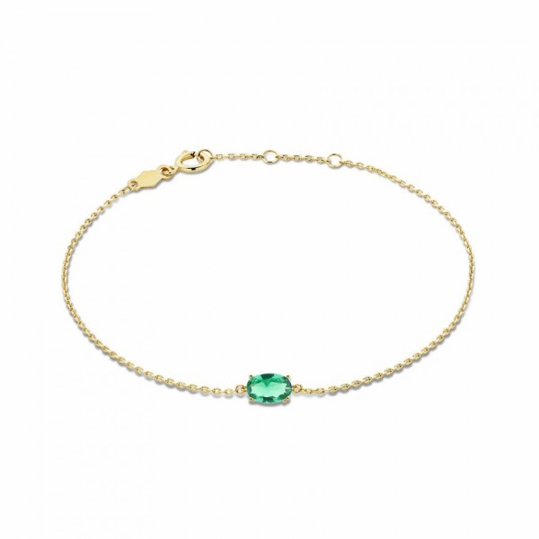 Baguette Olivia bracciale in oro 14 carati con zircone colorati