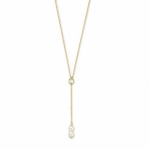 Belleville Luna collana in oro 14 carati con perle d'acqua dolce